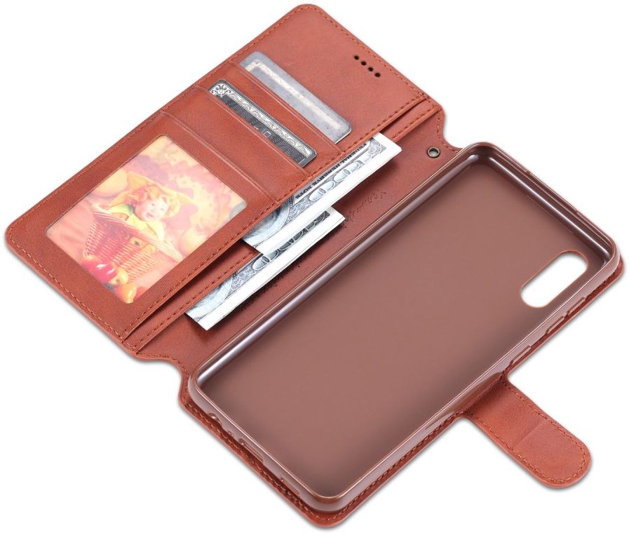 AZNS Samsung Galaxy M02 Hoesje Wallet Book Case Kunstleer Bruin afbeelding 5