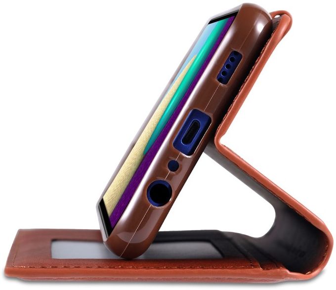 AZNS Samsung Galaxy M02 Hoesje Wallet Book Case Kunstleer Bruin afbeelding 6