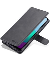 AZNS Samsung Galaxy M02 Hoesje Wallet Book Case Kunstleer Zwart