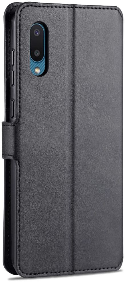 AZNS Samsung Galaxy M02 Hoesje Wallet Book Case Kunstleer Zwart afbeelding 4