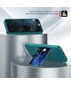 Samsung Galaxy S21 FE Hoesje met Kaarthouder Back Cover Groen