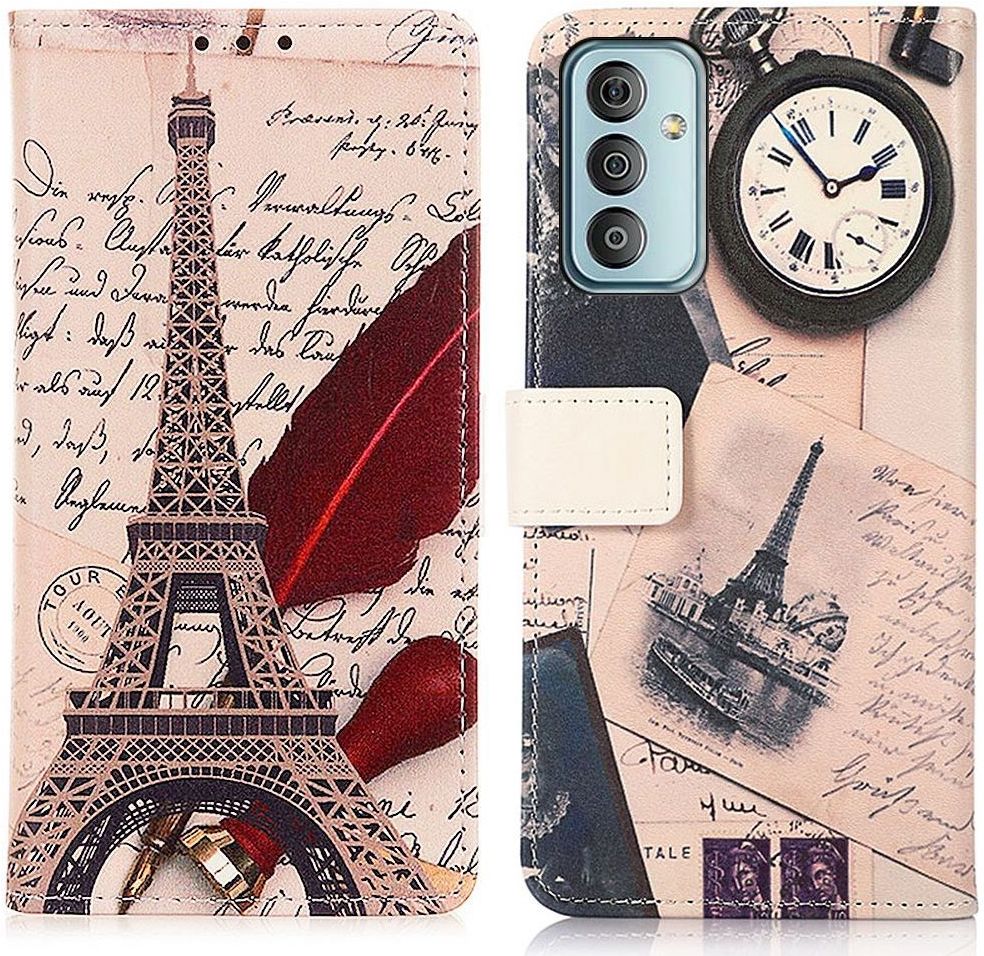 Samsung Galaxy M23 Hoesje Portemonnee Book Case Eiffeltoren Print afbeelding 3