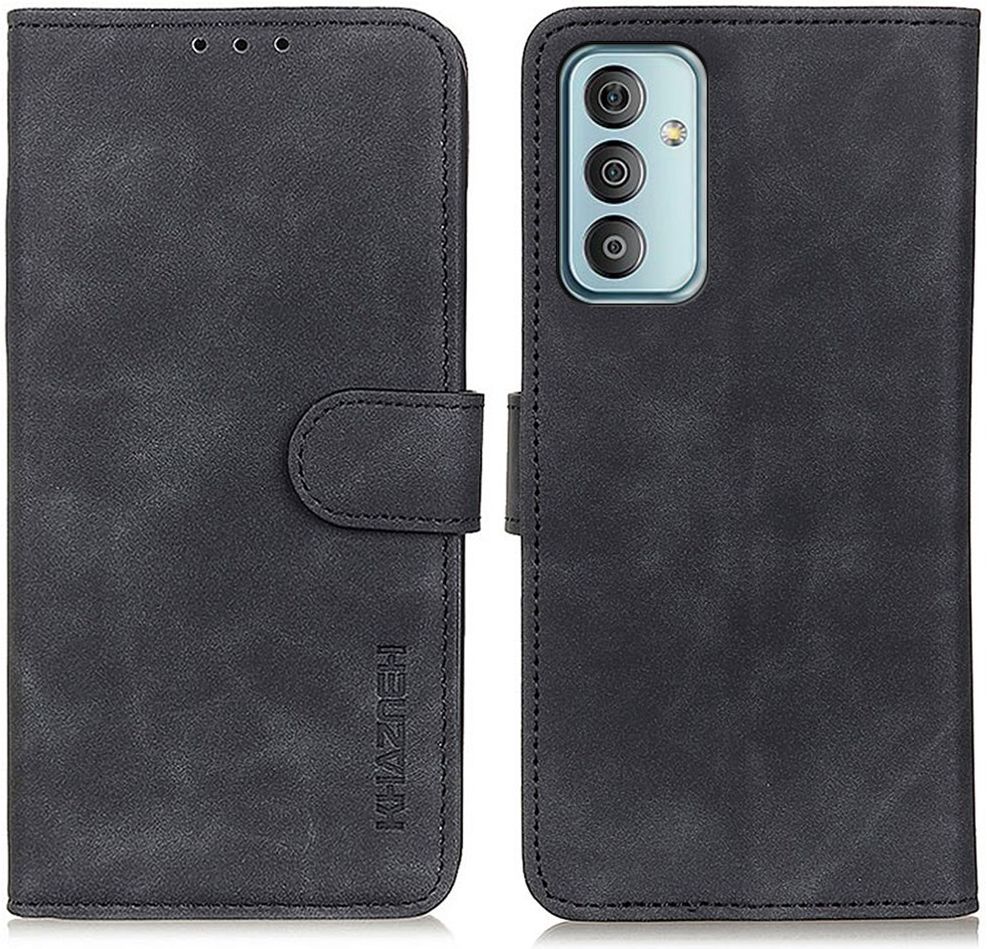 KHAZNEH Samsung Galaxy M23 Hoesje Retro Wallet Book Case Zwart afbeelding 2