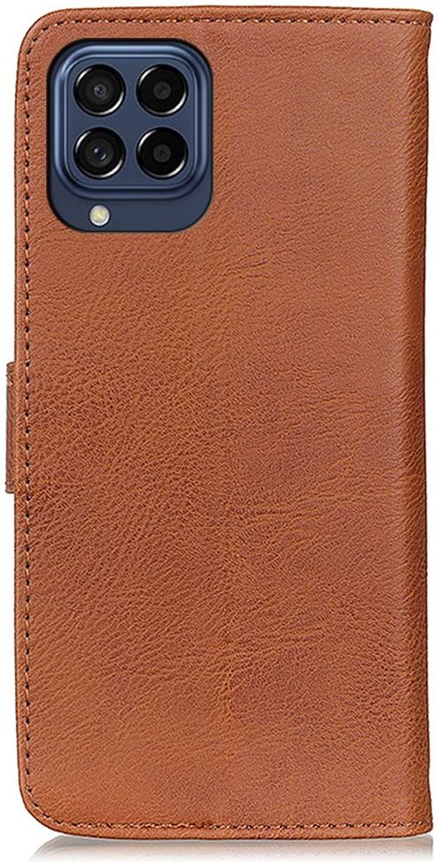 KHAZNEH Samsung Galaxy M53 Hoesje Portemonnee Book Case Bruin afbeelding 2
