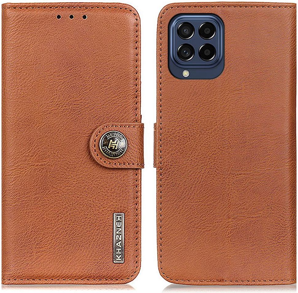 KHAZNEH Samsung Galaxy M53 Hoesje Portemonnee Book Case Bruin afbeelding 4