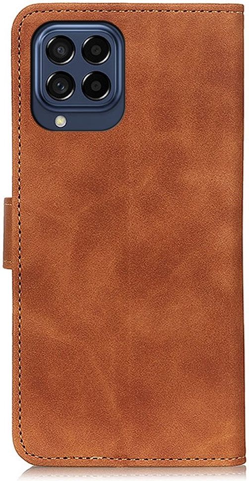 KHAZNEH Samsung Galaxy M53 Hoesje Retro Wallet Book Case Bruin afbeelding 2