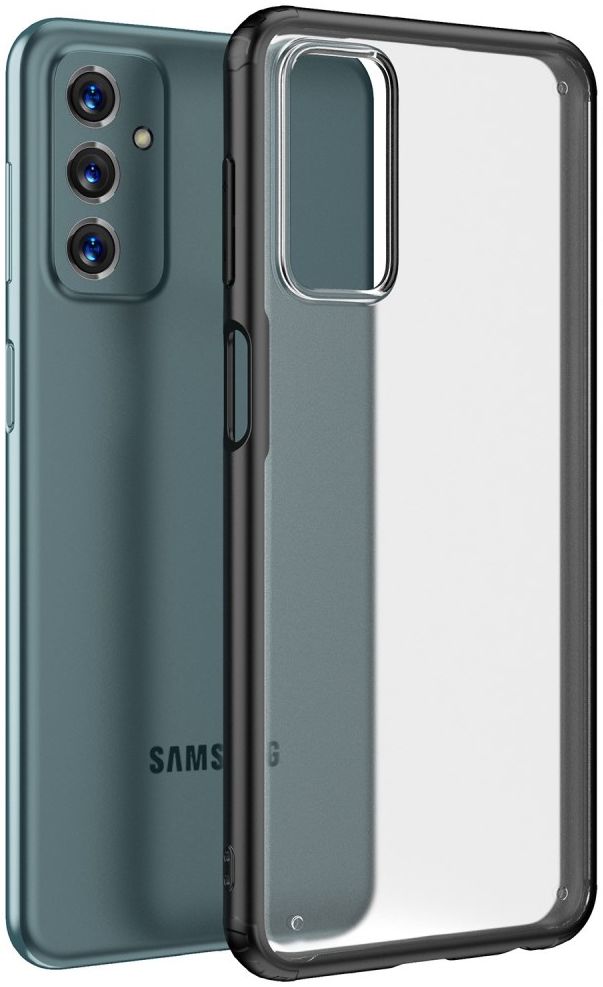 Samsung Galaxy M23 Hoesje Armor Back Cover Transparant Zwart afbeelding 1