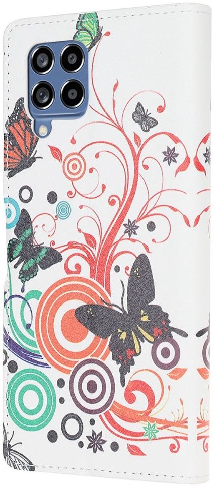 Samsung Galaxy M53 Hoesje Portemonnee Book Case Vlinder Print afbeelding 6
