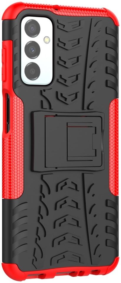 Samsung Galaxy M23 Hoesje Hybride Back Cover met Kickstand Rood afbeelding 6