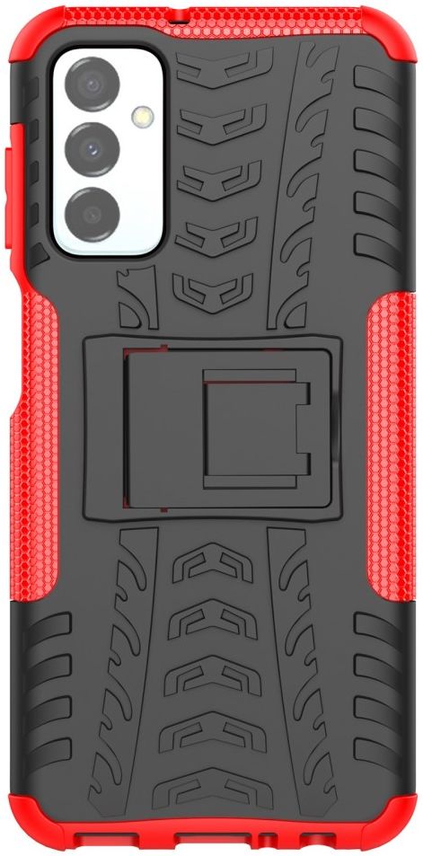 Samsung Galaxy M23 Hoesje Hybride Back Cover met Kickstand Rood afbeelding 7