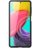 Samsung Galaxy M53 Hoesje Armor Back Cover Transparant Blauw