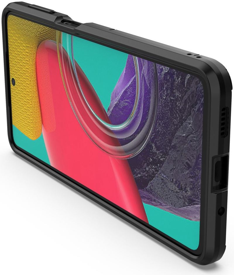 Samsung Galaxy M53 Hoesje Hybride Kickstand Back Cover Zwart afbeelding 6