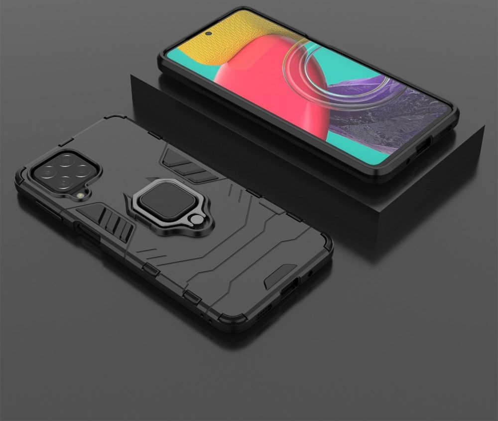 Samsung Galaxy M53 Hoesje Hybride Kickstand Back Cover Zwart afbeelding 9