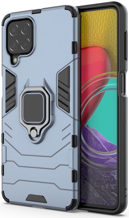 Samsung Galaxy M53 Hoesje Hybride Kickstand Back Cover Blauw afbeelding 1