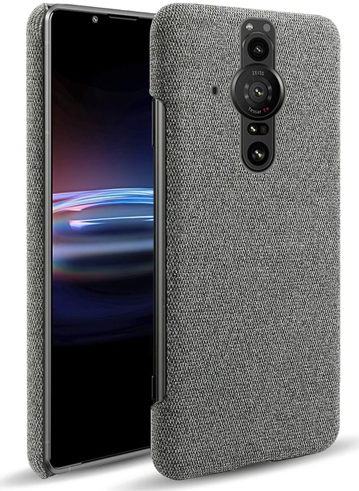 Sony Xperia Pro-I Hoesje met Stoffen Afwerking Grijs afbeelding 1