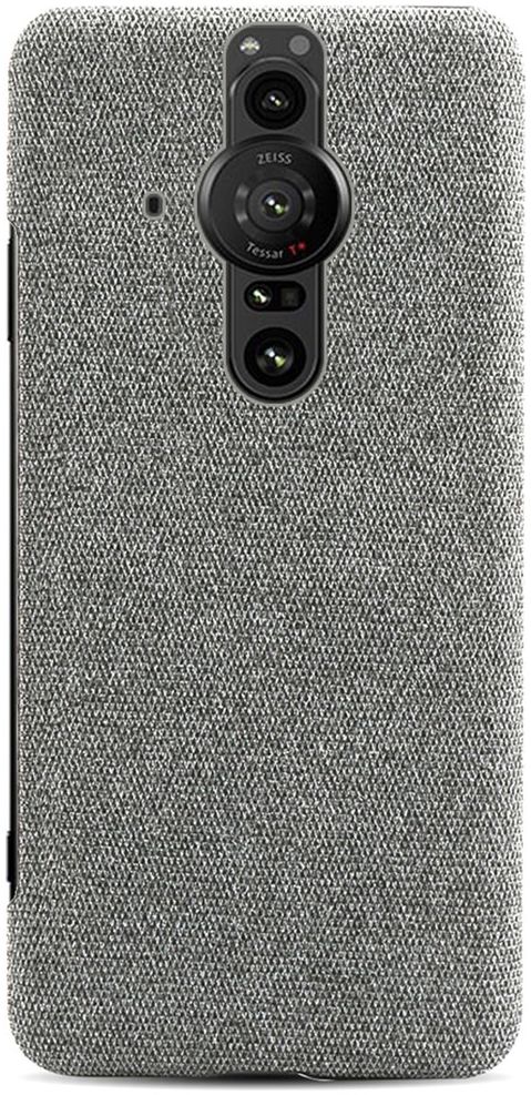 Sony Xperia Pro-I Hoesje met Stoffen Afwerking Grijs afbeelding 3