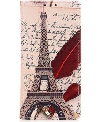 Sony Xperia 10 IV Hoesje Portemonnee Book Case met Eiffeltoren Print
