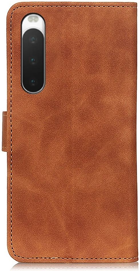 KHAZNEH Sony Xperia 10 IV Hoesje Retro Wallet Book Case Bruin afbeelding 7
