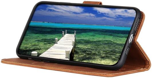 KHAZNEH Sony Xperia 10 IV Hoesje Retro Wallet Book Case Bruin afbeelding 4