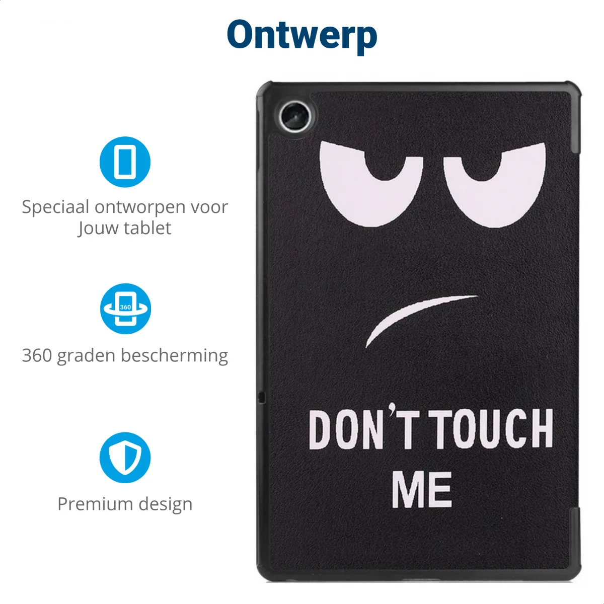 Lenovo Tab M10 Plus Gen 3 (10.6) Hoes Tri-Fold Book Case Print Touch afbeelding 3
