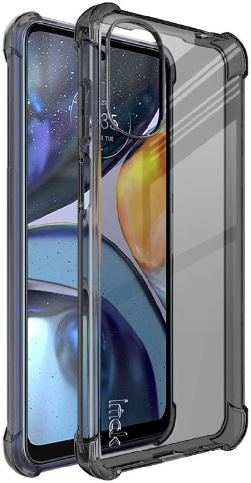 IMAK UX-5 Motorola Moto G22 Hoesje Flexibel TPU Transparant Zwart afbeelding 1