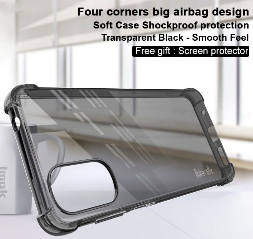 IMAK UX-5 Motorola Moto G22 Hoesje Flexibel TPU Transparant Zwart afbeelding 3