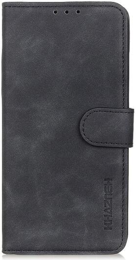 KHAZNEH Motorola Moto G52 Hoesje Retro Wallet Book Case Zwart afbeelding 3