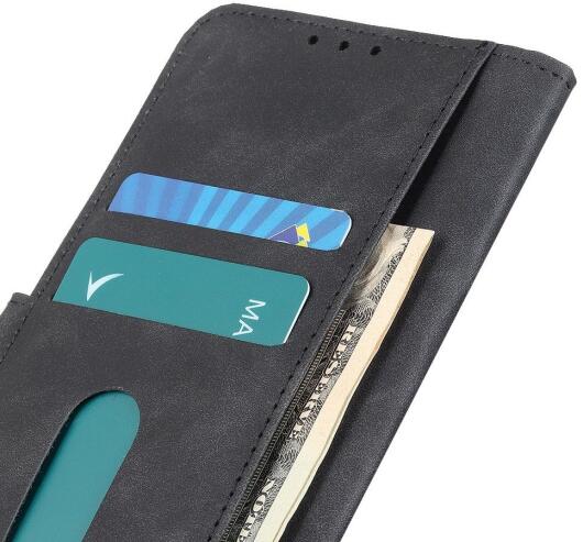 KHAZNEH Motorola Moto G52 Hoesje Retro Wallet Book Case Zwart afbeelding 6