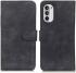 KHAZNEH Motorola Moto G52 Hoesje Retro Wallet Book Case Zwart afbeelding 4