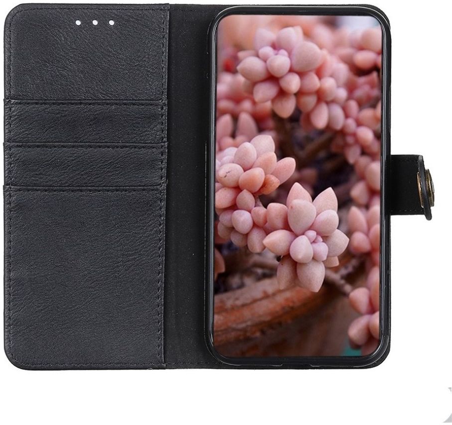 KHAZNEH Samsung Galaxy G52 Hoesje Portemonnee Book Case Zwart afbeelding 1