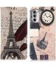 Motorola Moto G52 Hoesje Portemonnee Book Case met Eiffeltoren Print