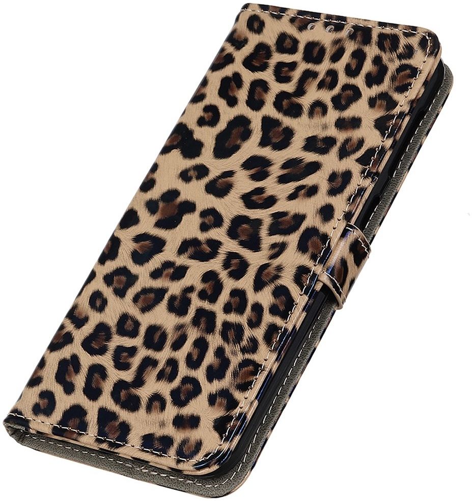 Motorola Moto E32 Hoesje Portemonnee Book Case met Luipaard Print afbeelding 6