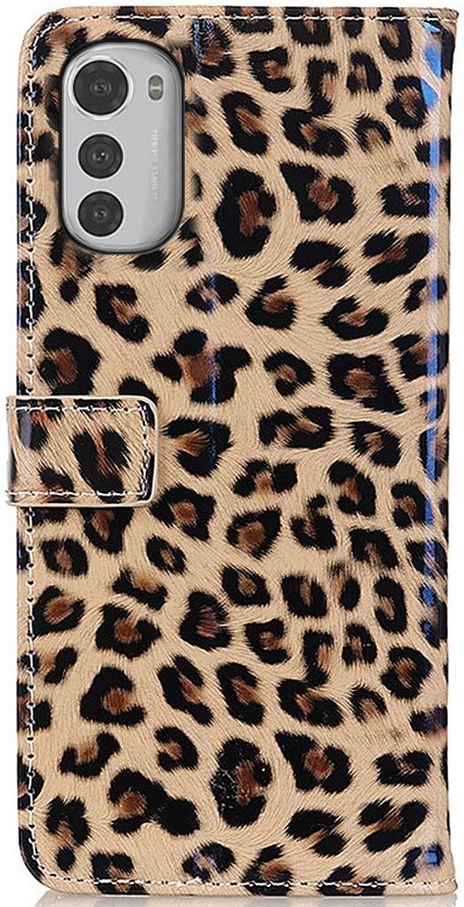 Motorola Moto E32 Hoesje Portemonnee Book Case met Luipaard Print afbeelding 8