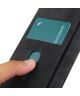KHAZNEH Motorola Moto E32 Hoesje Retro Wallet Book Case Zwart