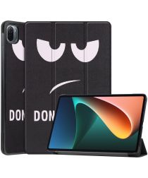 Xiaomi Pad 5 Hoes Tri-Fold Book Case met Don't Touch Print