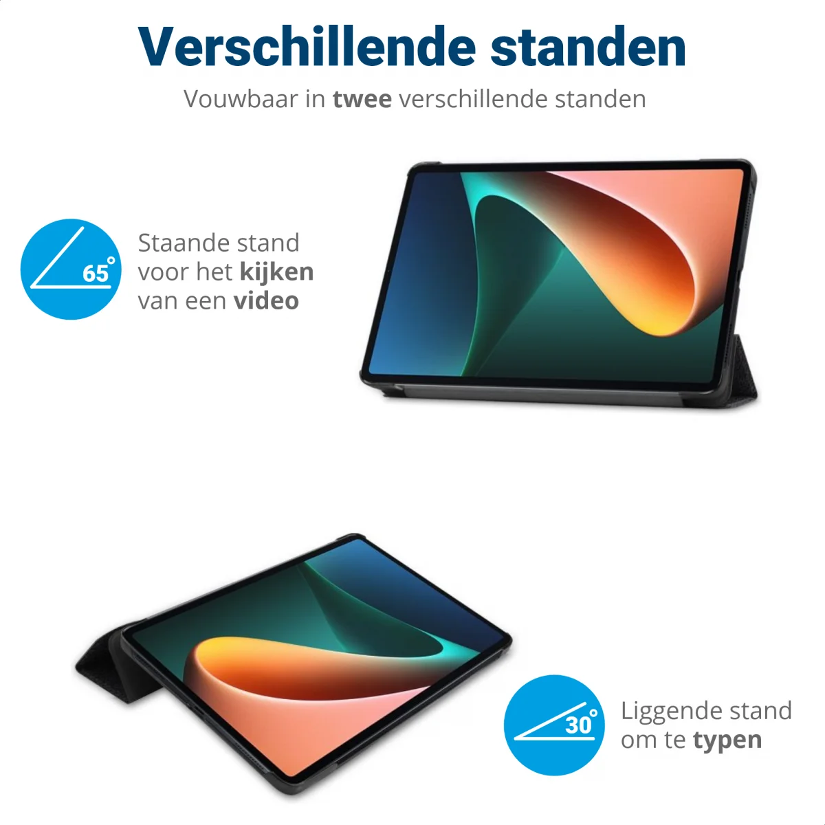 Xiaomi Pad 5 Hoes Tri-Fold Book Case met Don&#039;t Touch Print afbeelding 5