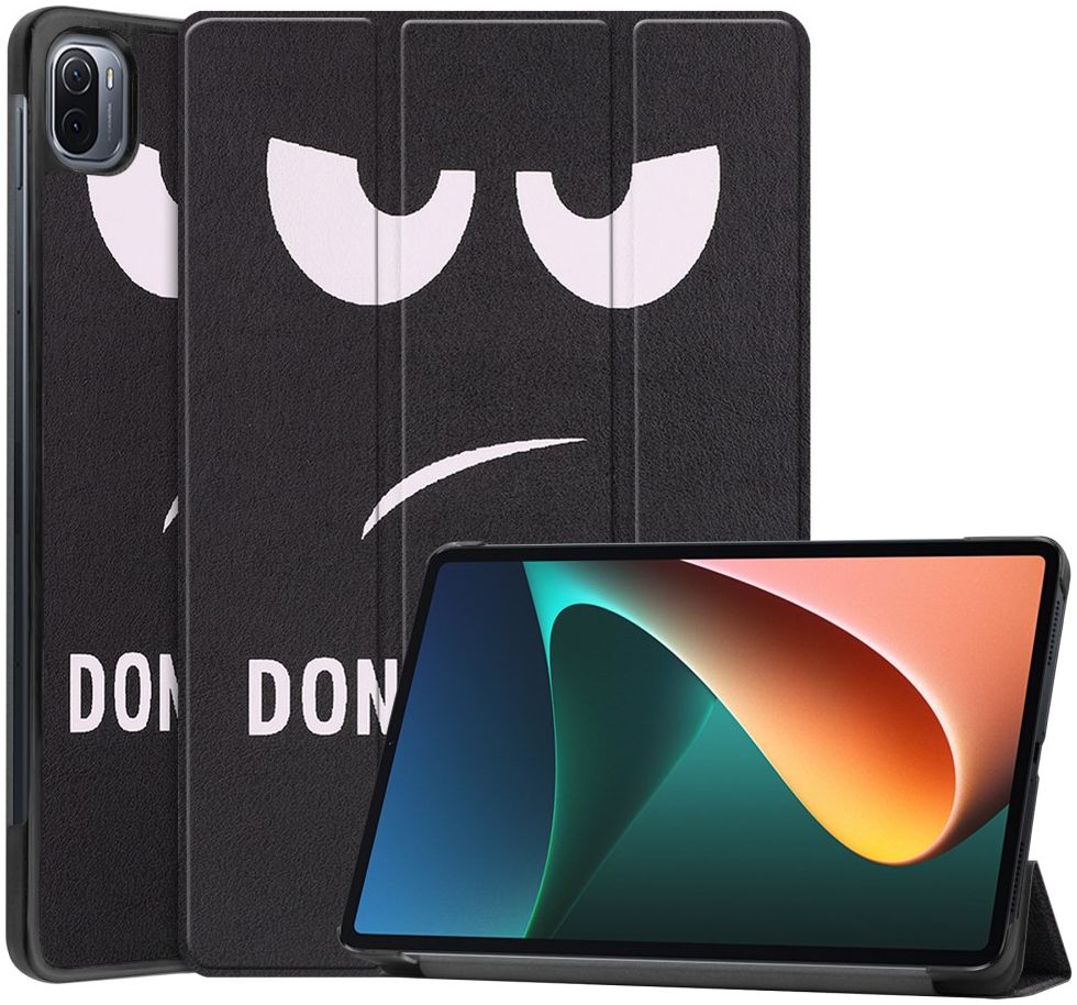 Xiaomi Pad 5 Hoes Tri-Fold Book Case met Don&#039;t Touch Print afbeelding 1