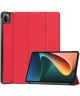 Xiaomi Pad 5 Hoes Tri-Fold Book Case met Sleep/Wake Rood