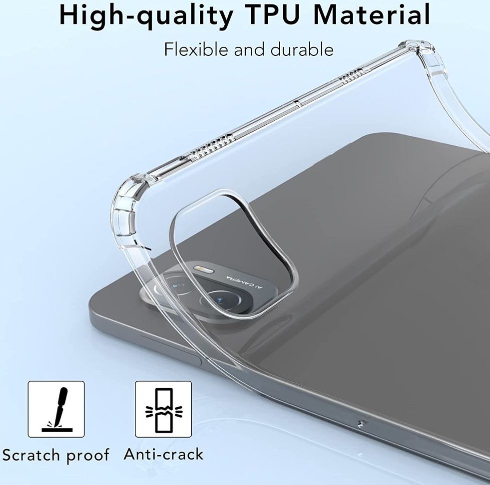 Xiaomi Pad 5 Hoes Schokbestendig Flexibel TPU Back Cover Transparant afbeelding 2