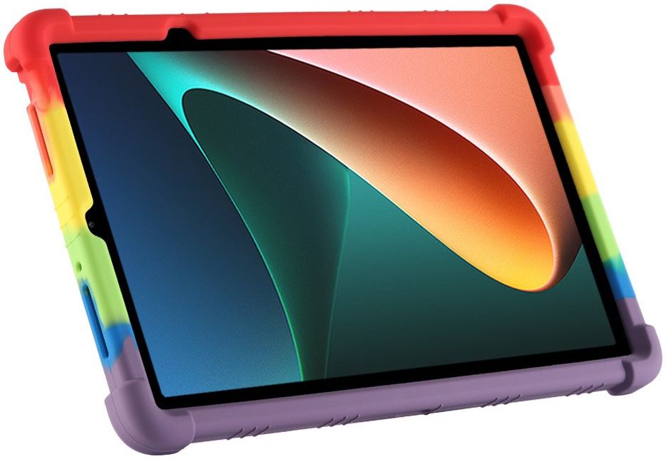 Xiaomi Pad 5 Kinder Tablethoes Siliconen Kickstand Back Cover Rood afbeelding 4