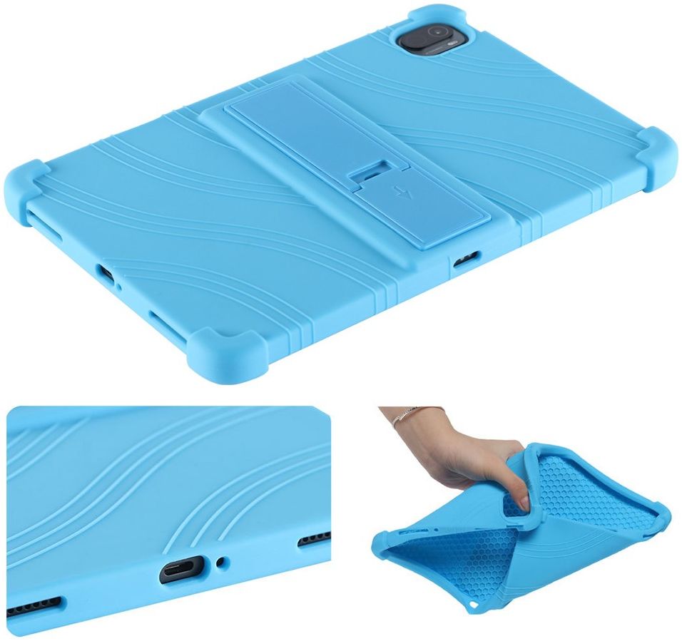 Xiaomi Pad 5 Kinder Tablethoes Siliconen Kickstand Back Cover Rood afbeelding 6