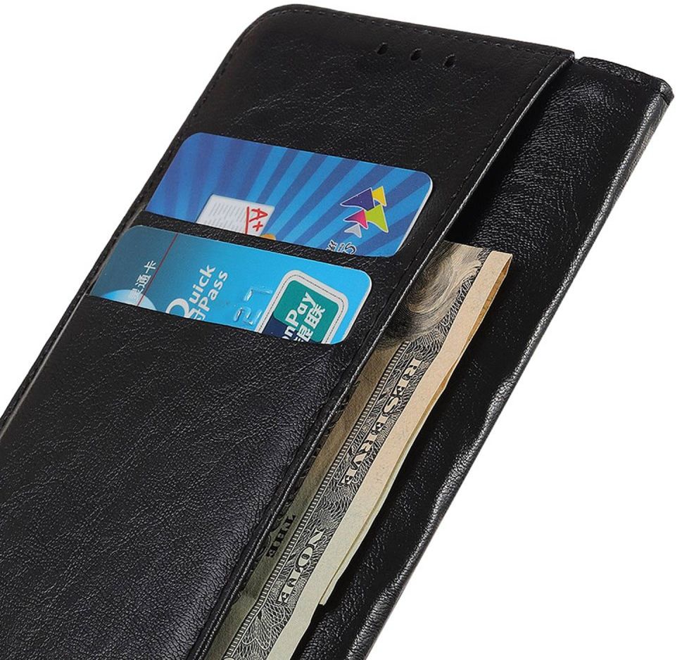 Xiaomi Poco F4 GT Hoesje Portemonnee Book Case Kunstleer Zwart afbeelding 5