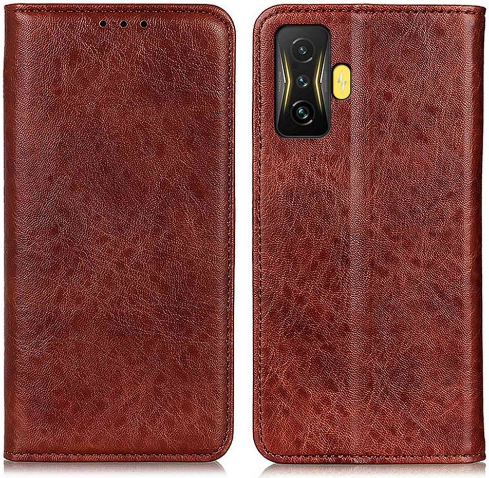 Xiaomi Poco F4 GT Hoesje Portemonnee Book Case Kunstleer Bruin afbeelding 3