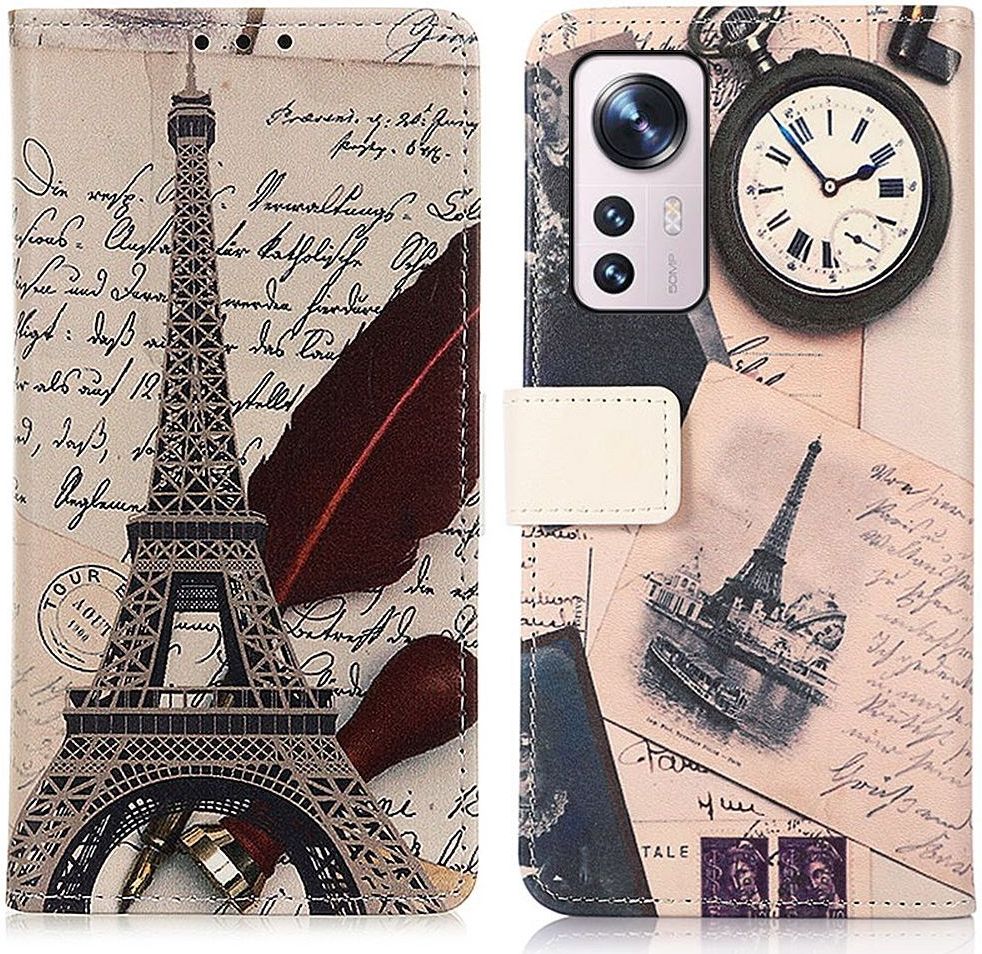 Xiaomi 12 Lite Hoesje Portemonnee Book Case met Eiffeltoren Print afbeelding 3
