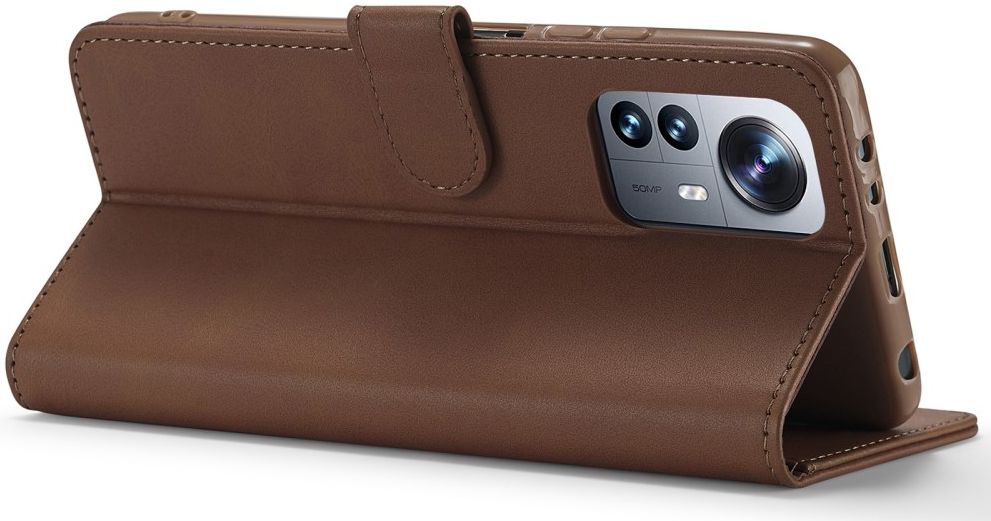 LC.IMEEKE Xiaomi 12 Lite Hoesje Portemonnee Book Case Bruin afbeelding 7