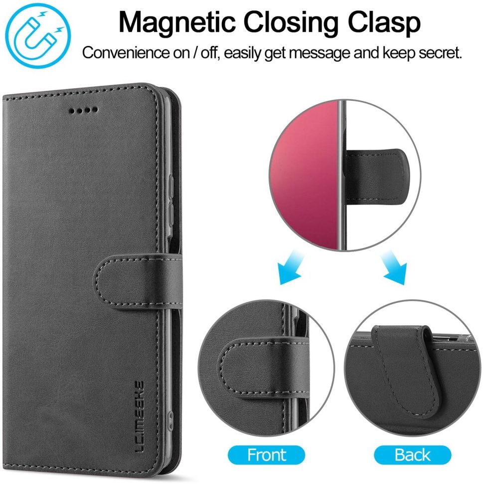 LC.IMEEKE Xiaomi 12 Lite Hoesje Portemonnee Book Case Zwart afbeelding 10