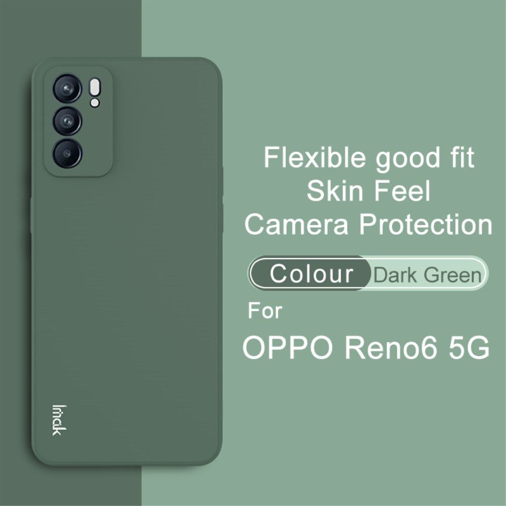 IMAK UC-4 Oppo Reno 6 5G Hoesje Flexibel TPU Back Cover Groen afbeelding 8
