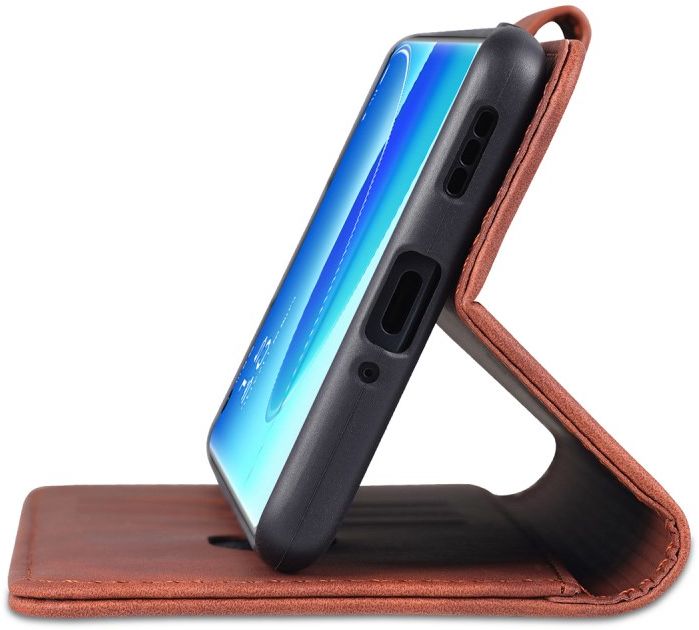 AZNS Oppo Reno 6 5G Hoesje Portemonnee Book Case Kunstleer Bruin afbeelding 6