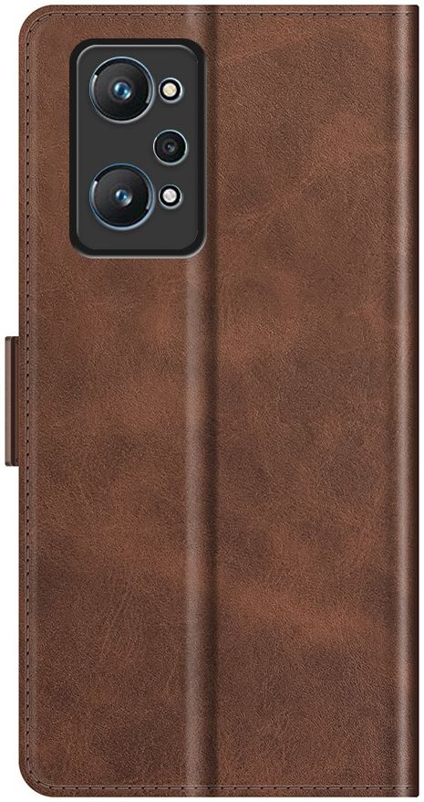 Realme GT 2 Hoesje Portemonnee Book Case Kunstleer Bruin afbeelding 8