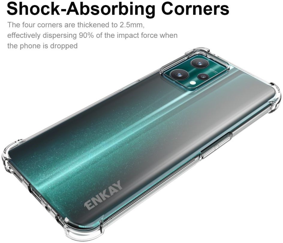 ENKAY Realme 9 Pro Hoesje Schokbestendig TPU Back Cover Transparant afbeelding 2